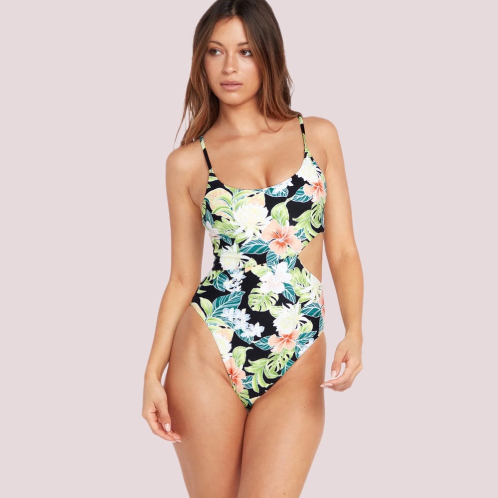 NWT Volcom Womens Shady Beach One Piece Swimsuit‎ - XS